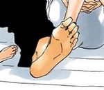 A singular image of Ichigo's bare foot.